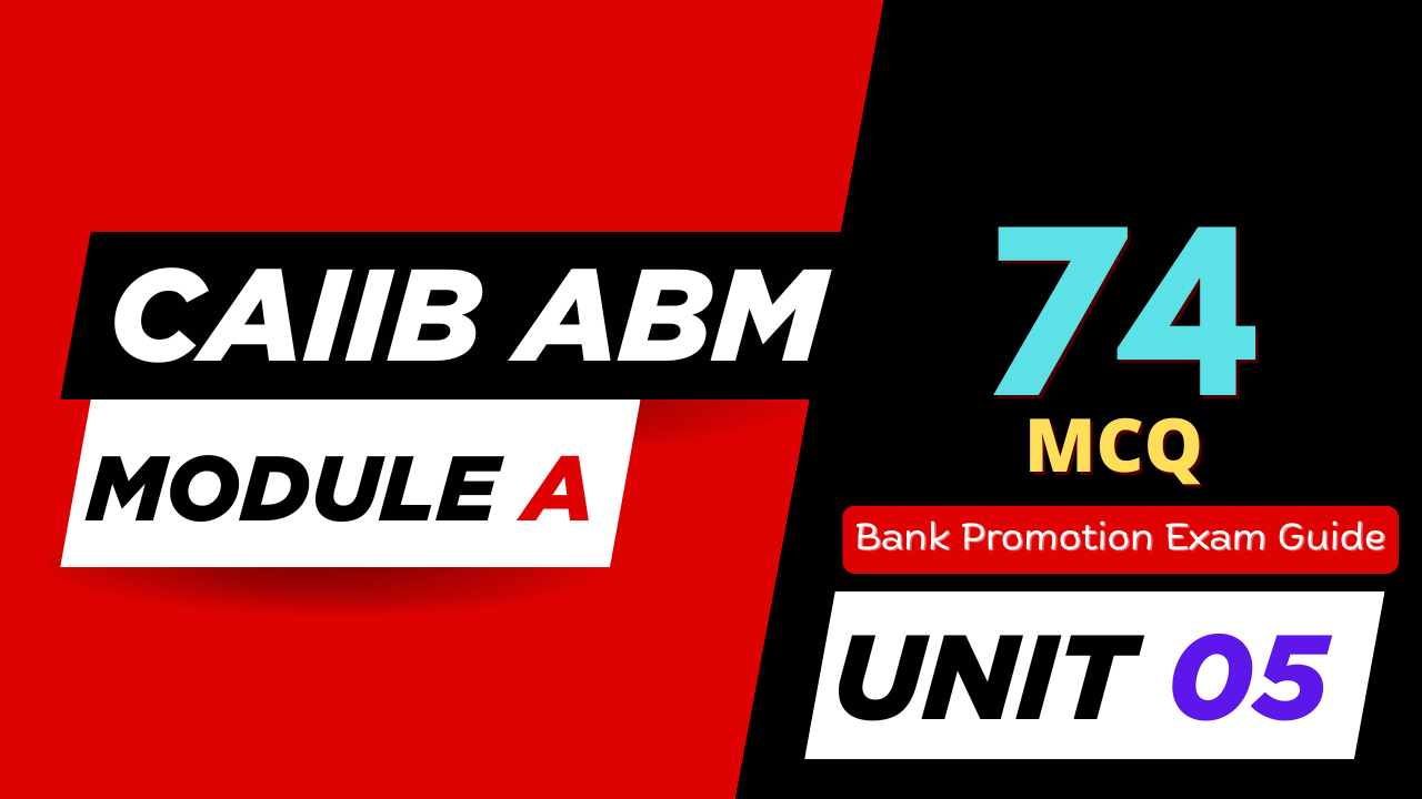 CAIIB ABM UNIT 5 MCQs - Time Series