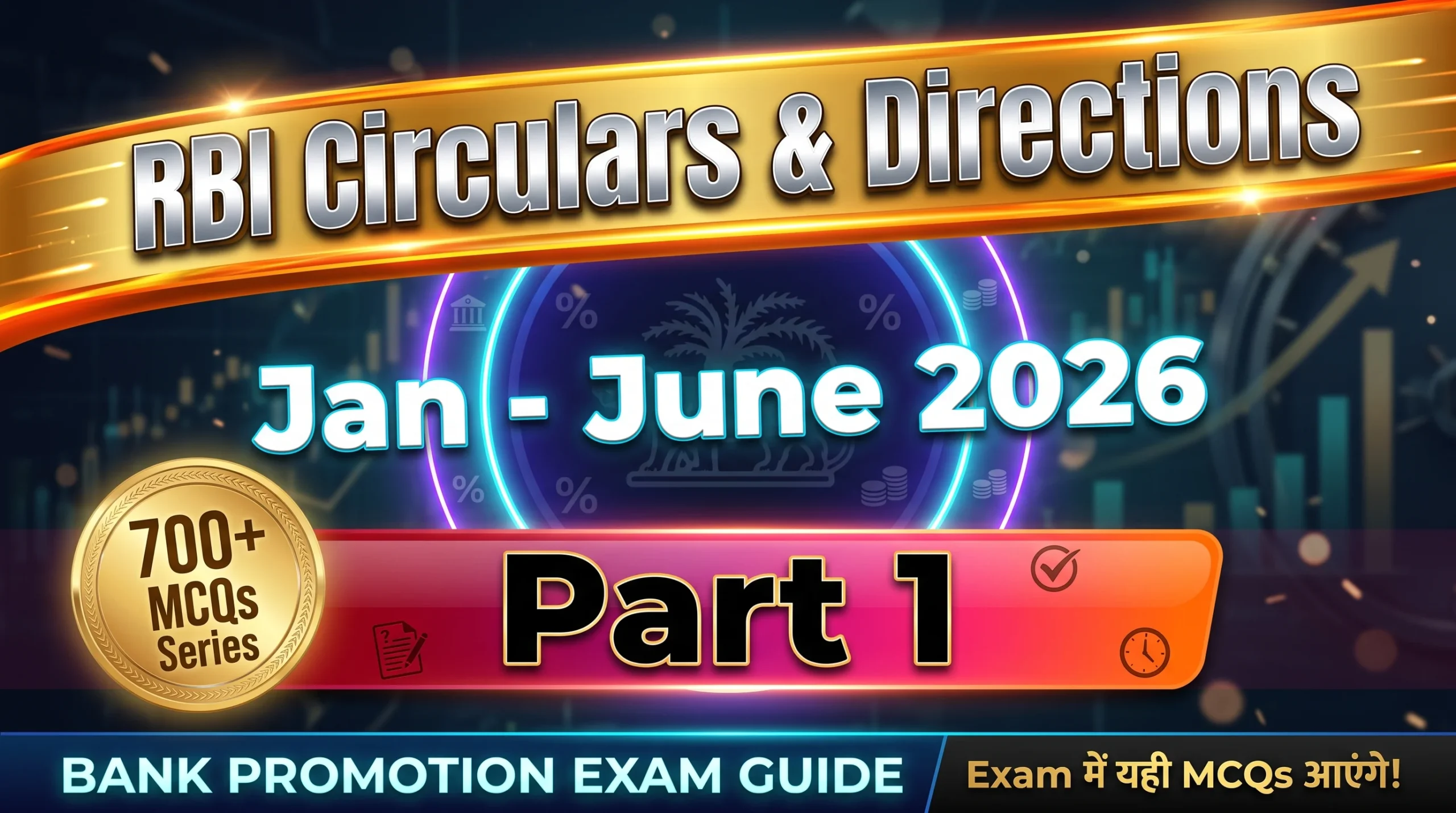 Top RBI Circulars & Banking 6 Months MCQs Jan–June 2026 Part 1
