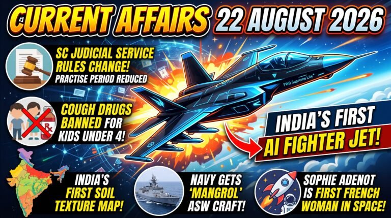 Current Affairs 22 August 2026