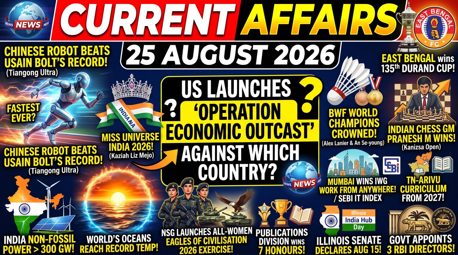 Current Affairs 25 August 2026