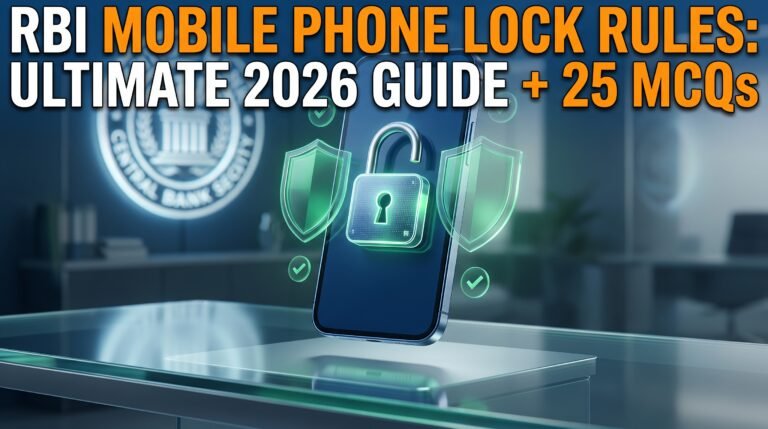 RBI Mobile Phone Lock Rules: Ultimate 2026 Guide + 25 MCQs