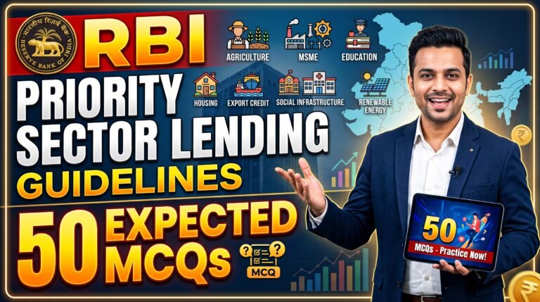 RBI Priority Sector Lending Guidelines – 50 Expected MCQs